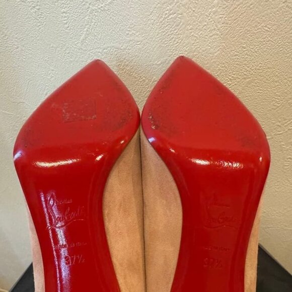 Christian Louboutin Shoes - pink beige suede high heels
